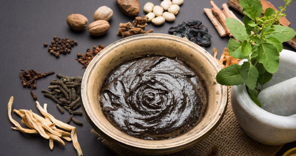 A picture of chyawanprash with selected ingredients