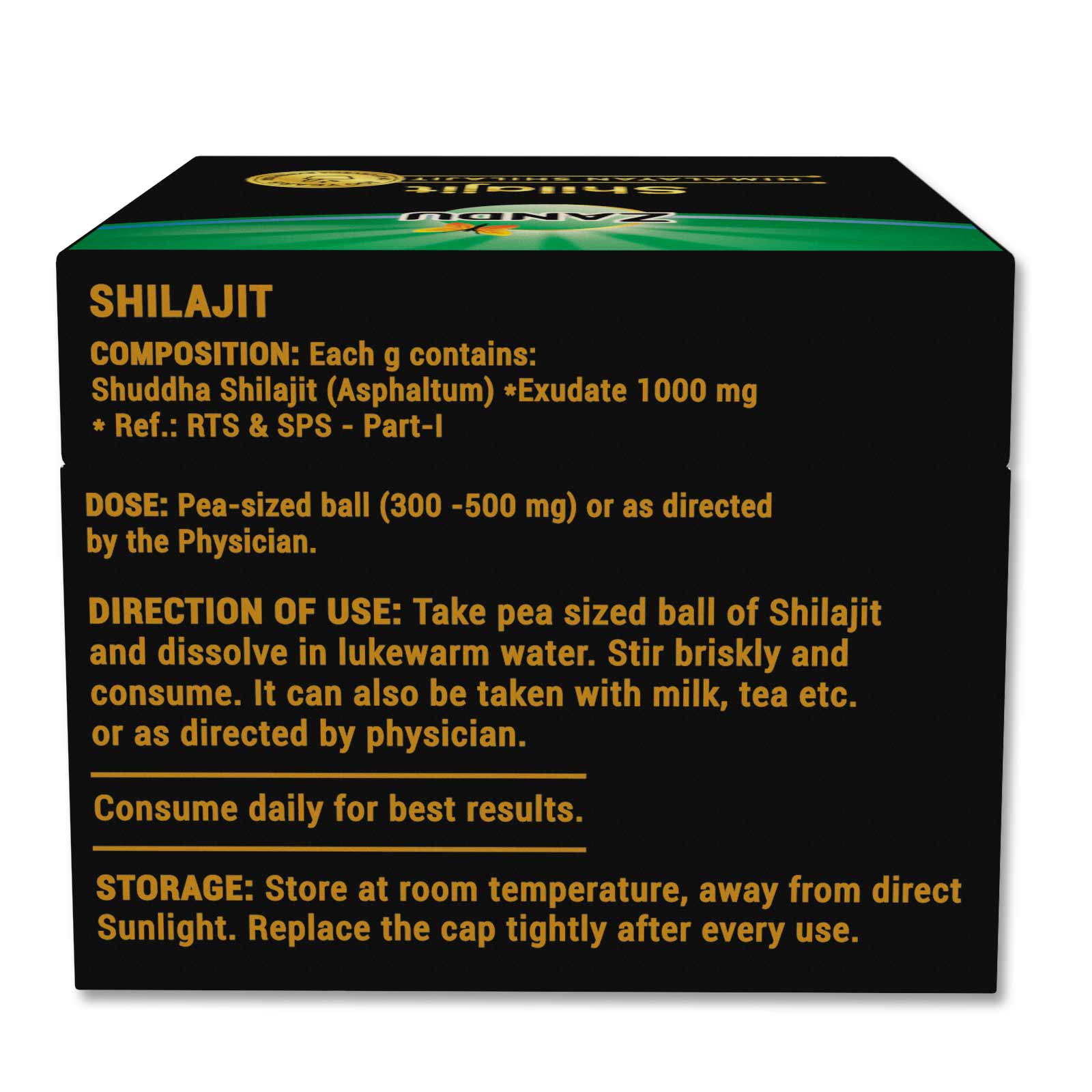 Zandu Himalayan Sheelajet Resin (20g) + Ashwa Gandha Gold Plus