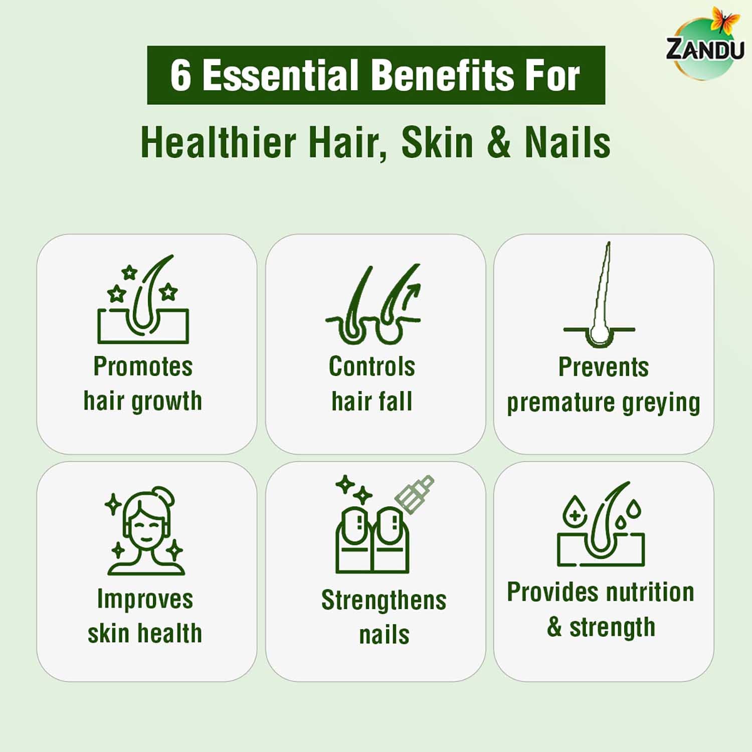 Zandu Plant Based Biotin Plus Powder (200g)