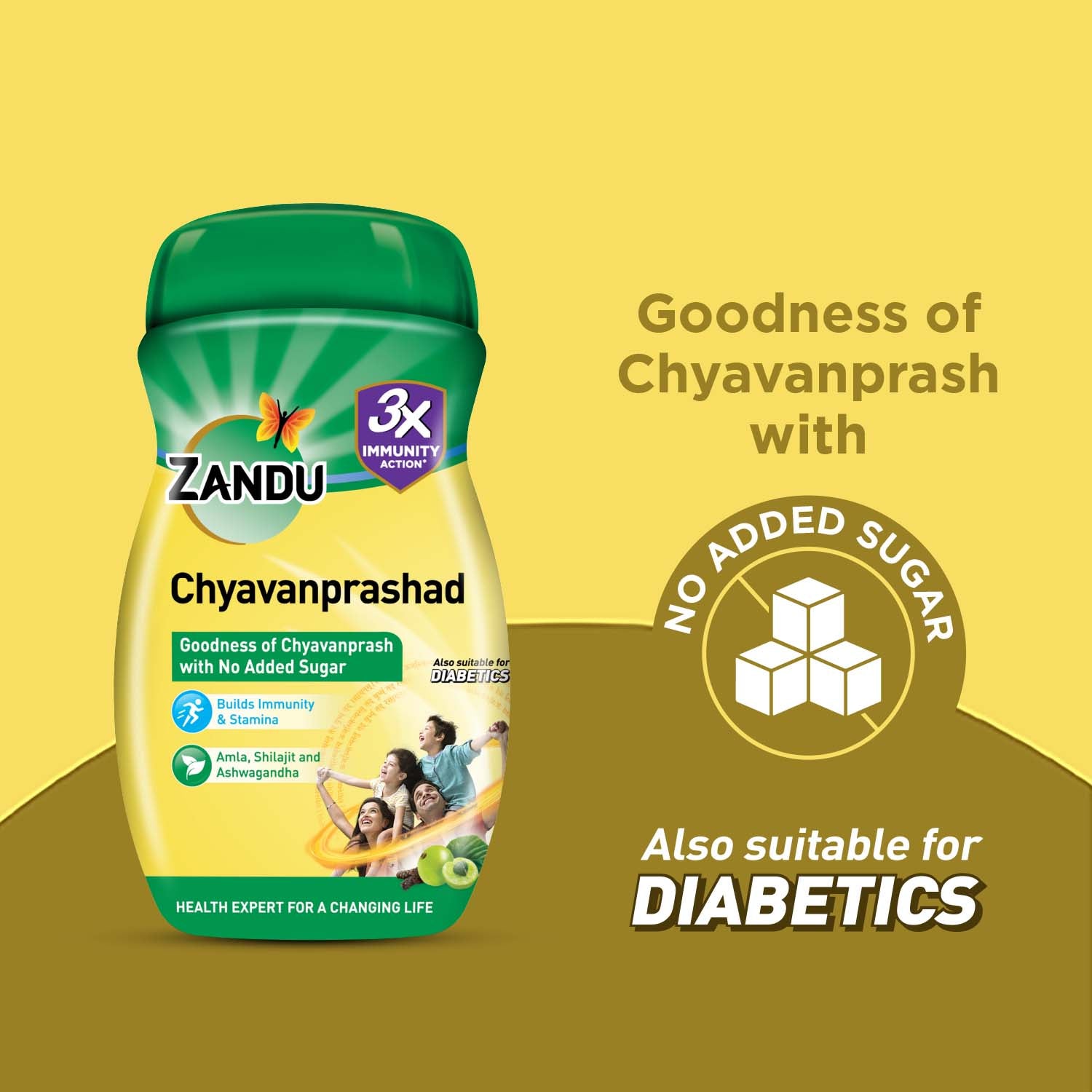 Zandu Chyavanprashad | Sugar Free Chyawanprash for 2X Immunity & Stamina