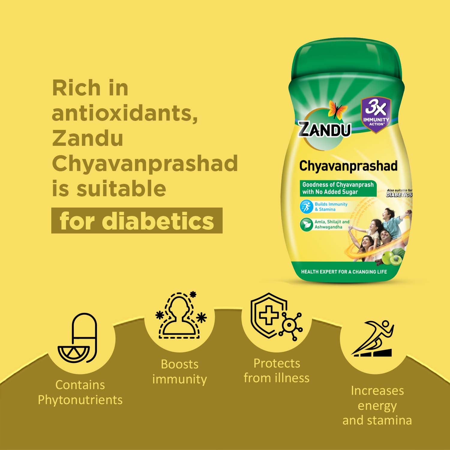 Zandu Chyavanprashad | Sugar Free Chyawanprash for 2X Immunity & Stamina