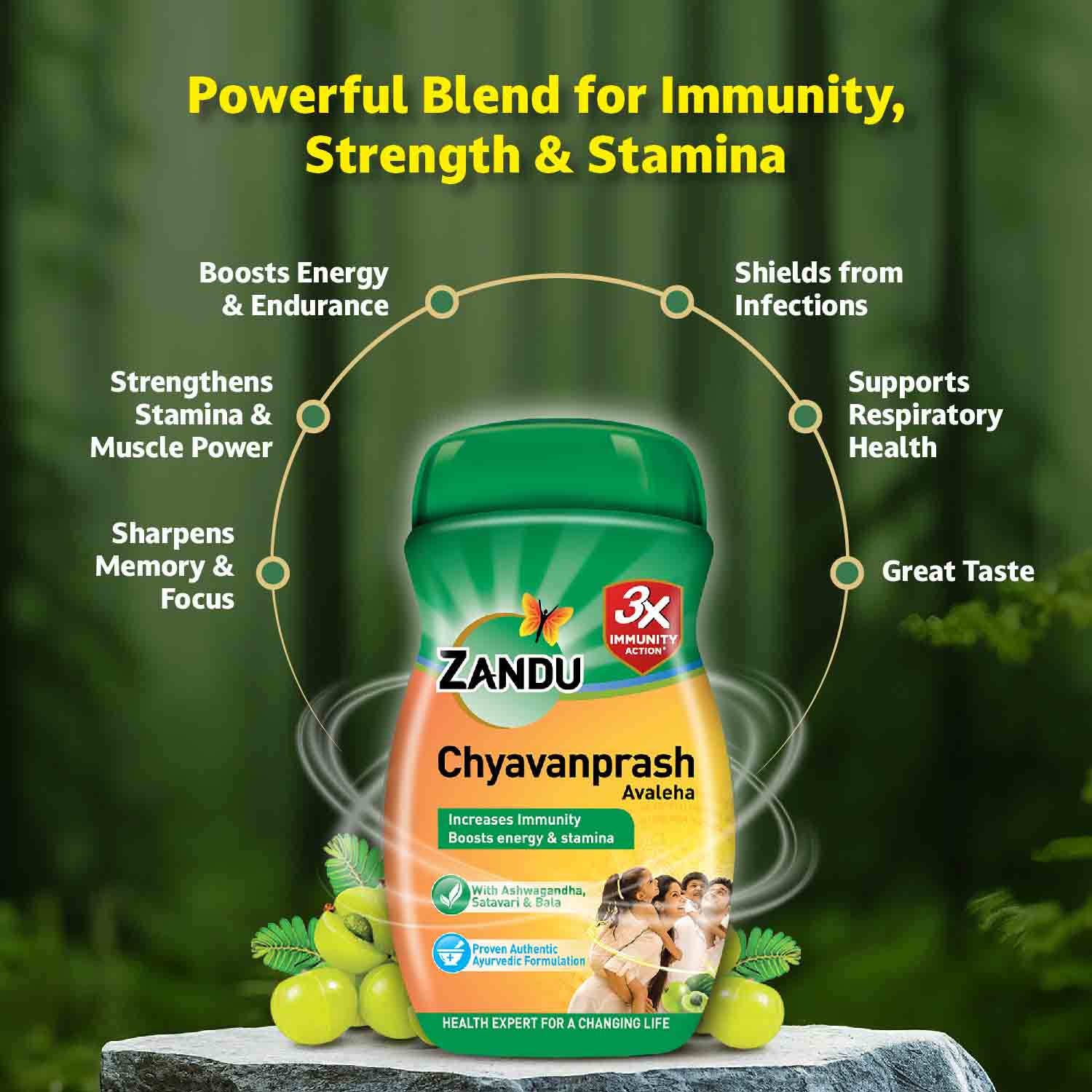 Zandu Chyavanprash Avaleha for Immunity, Strength, Stamina & Vitality