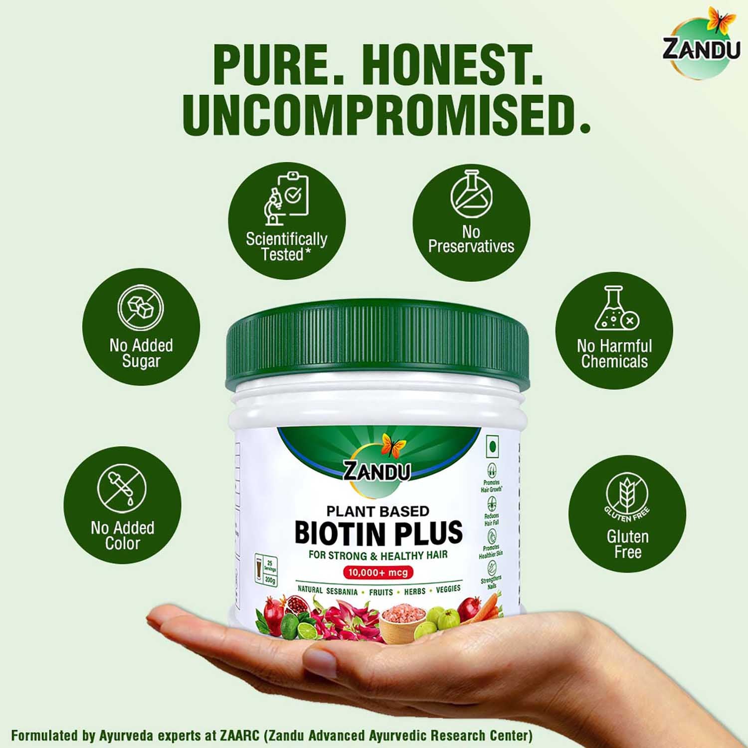 Zandu Plant Based Biotin Plus Powder (200g)
