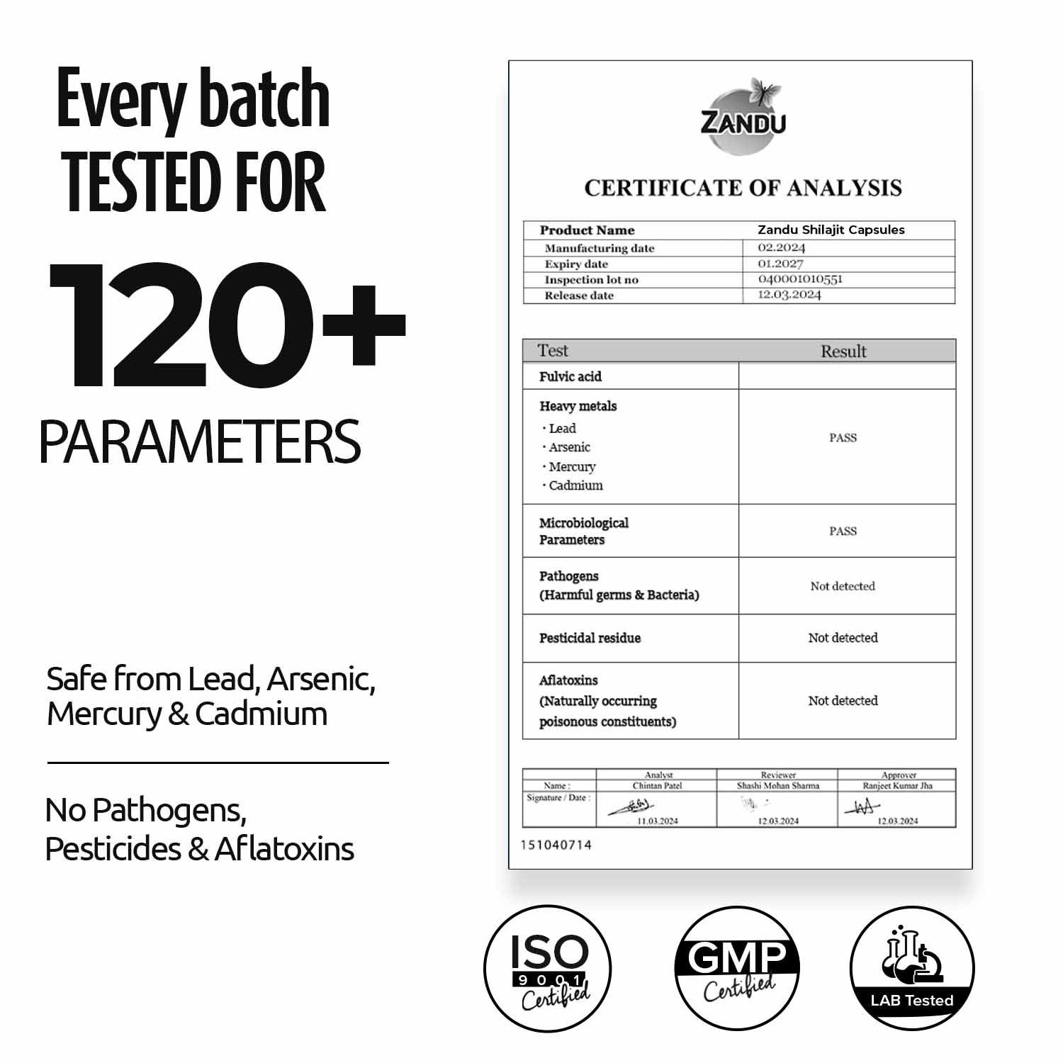 Zandu Pure Sh1lajit Daily Energy (60 Caps)