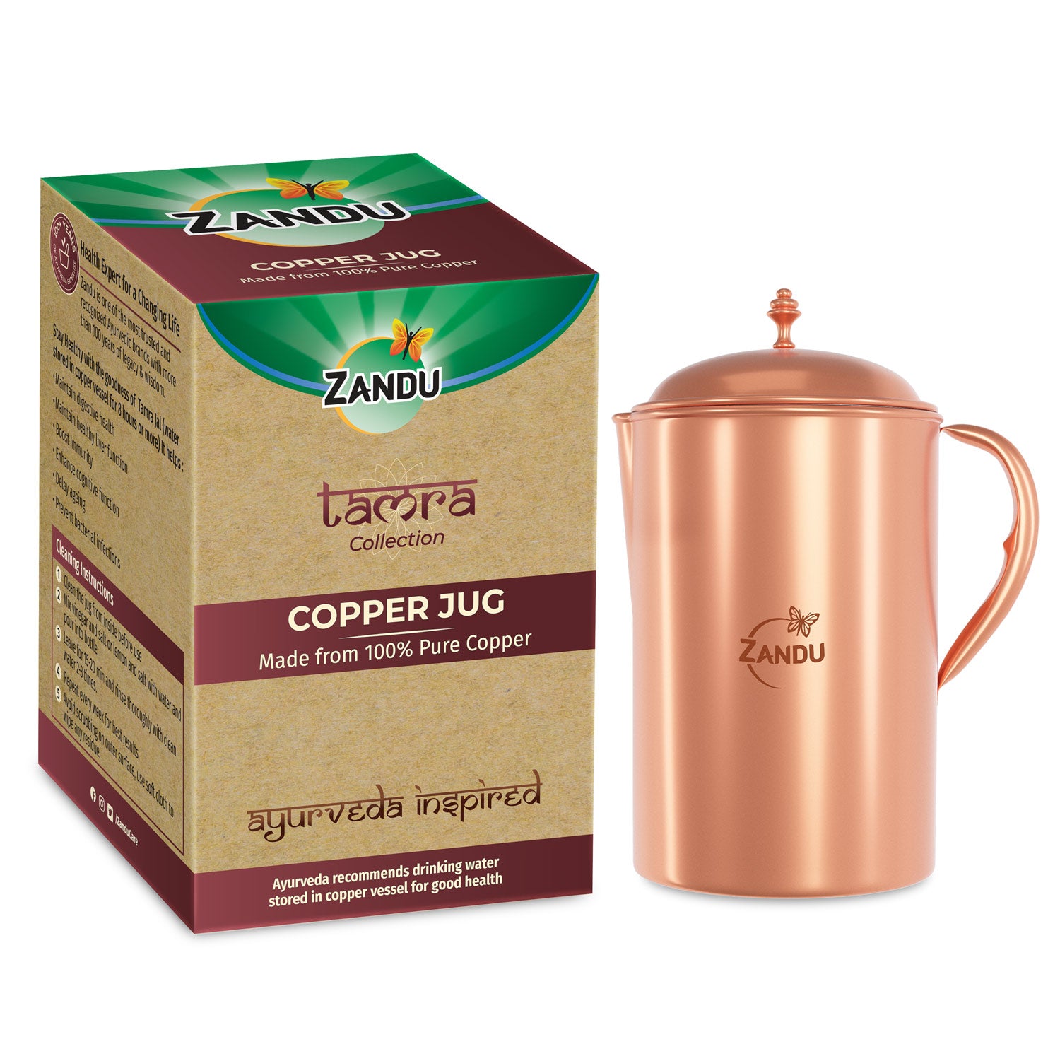 Zandu Copper Jug