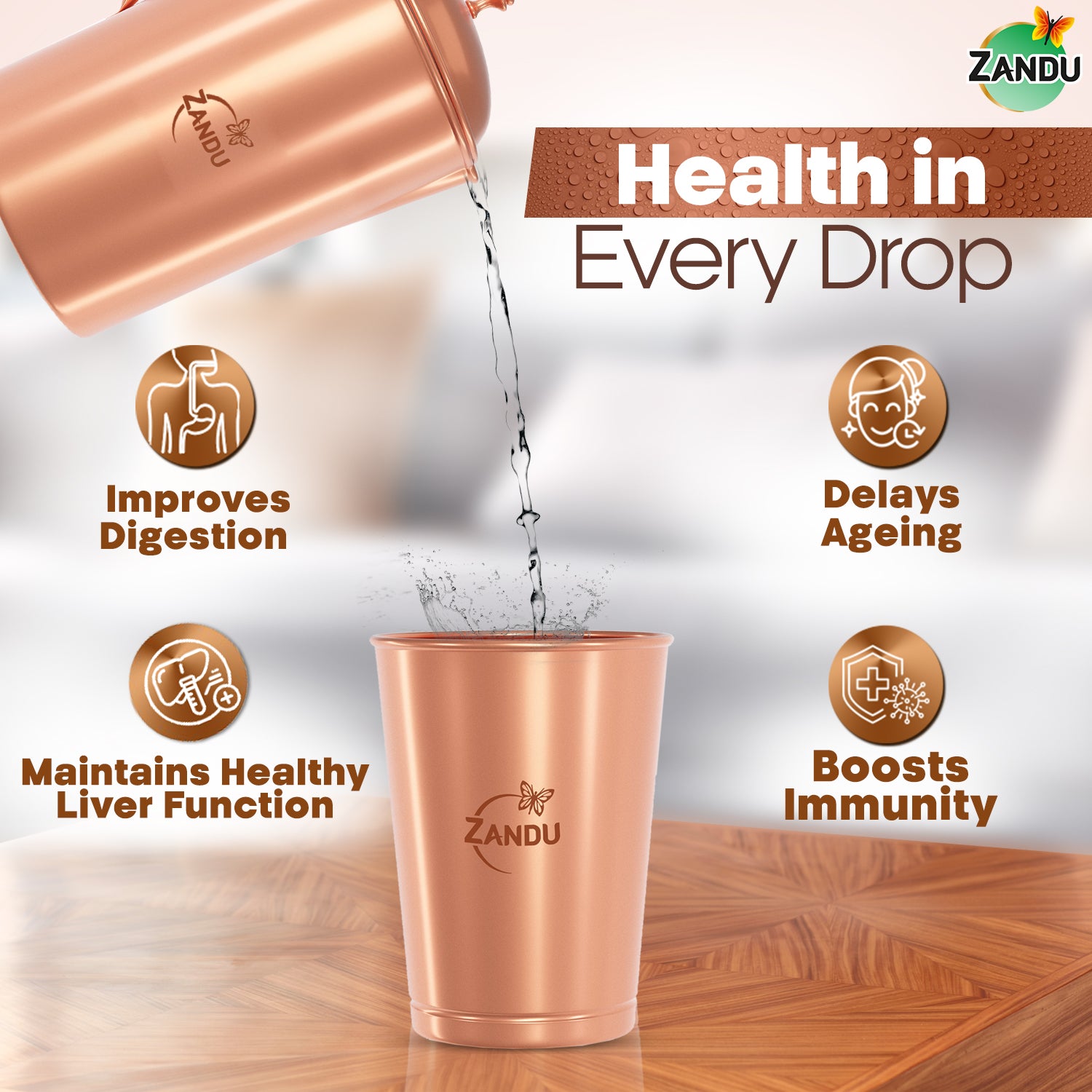 Zandu Copper Tumbler benefits