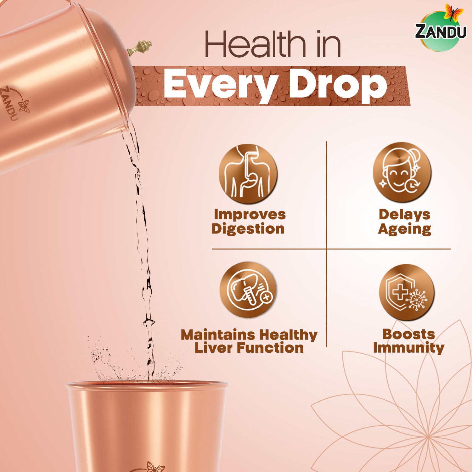 Zandu Pure Copper Jug Benefits