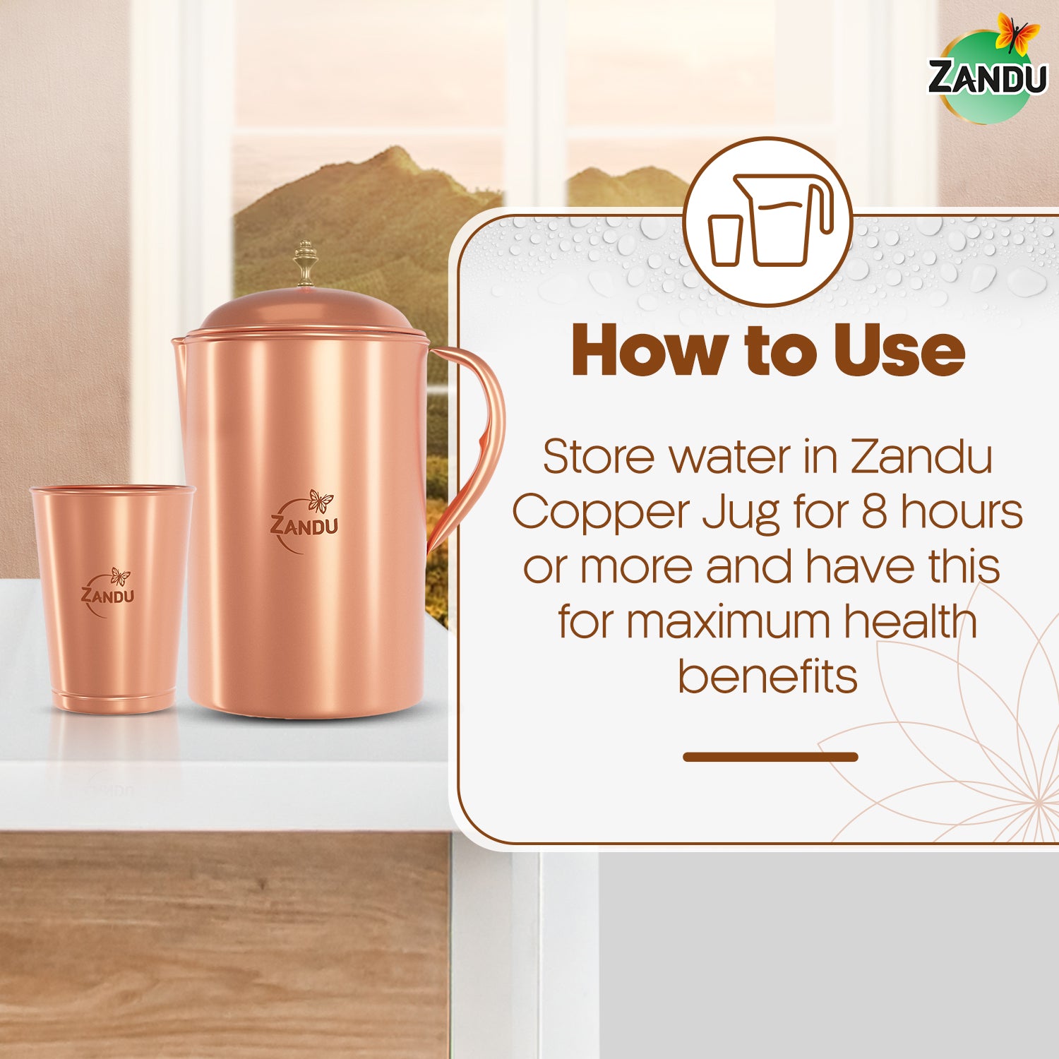 How to use Zandu Copper Jug
