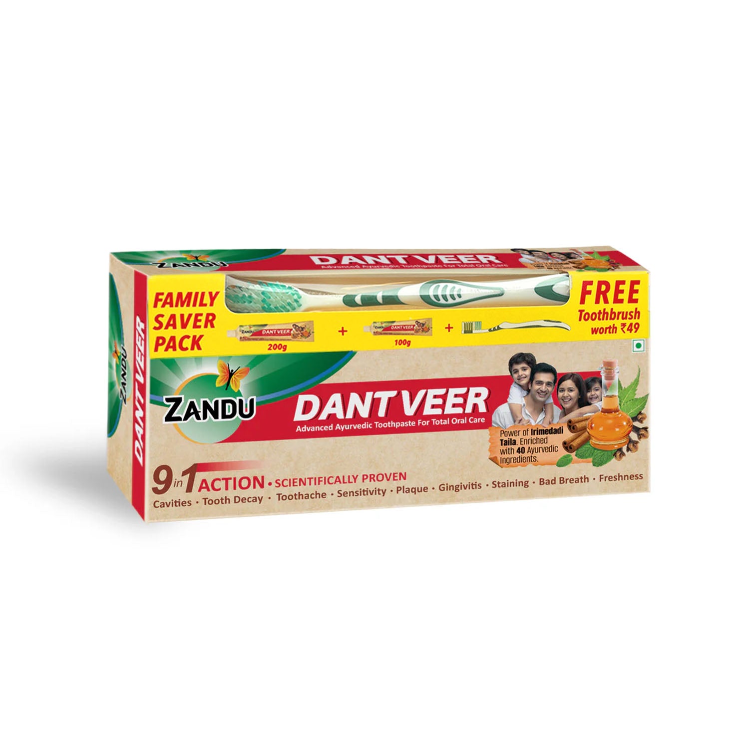 Zandu Dantveer Ayurvedic Toothpaste