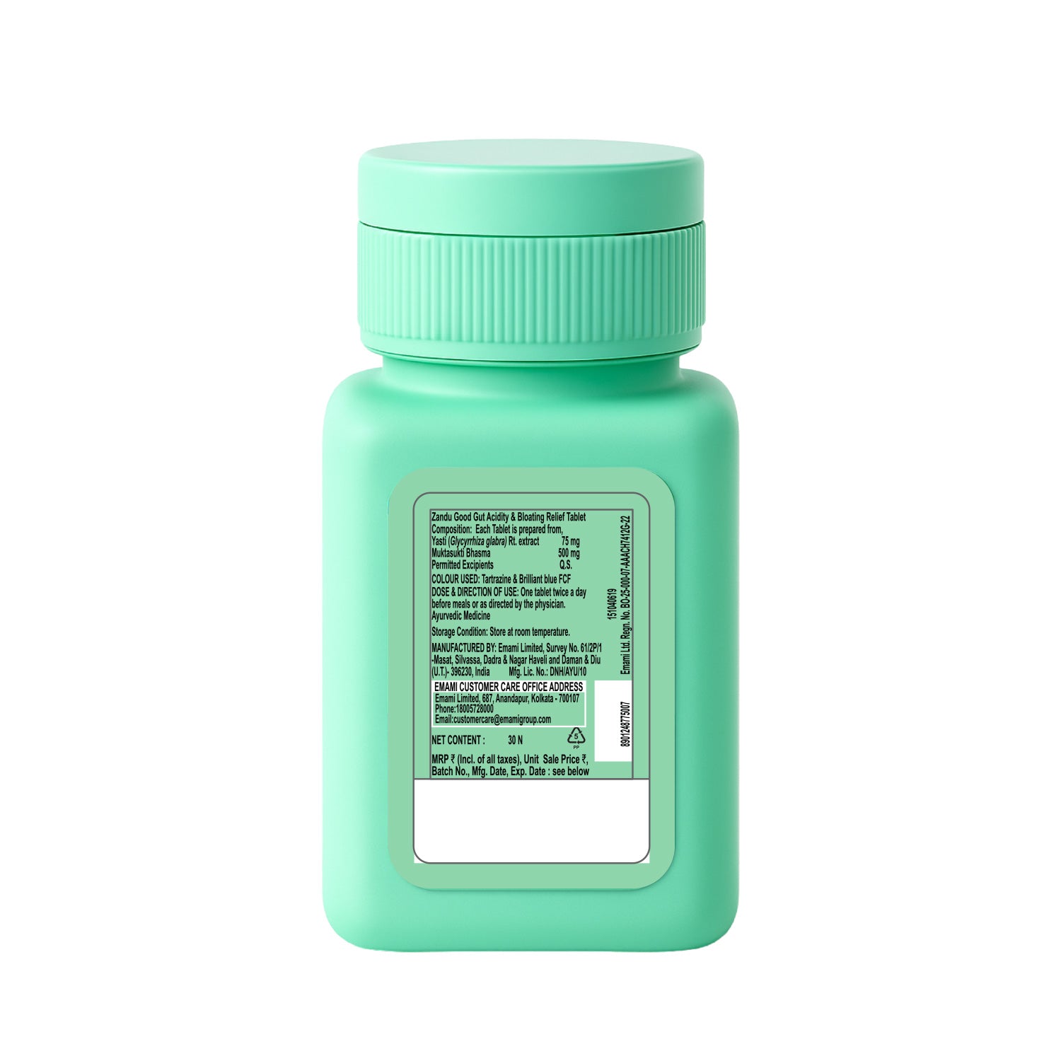 Zandu Good Gut Acidity & Bloating Relief Tablets