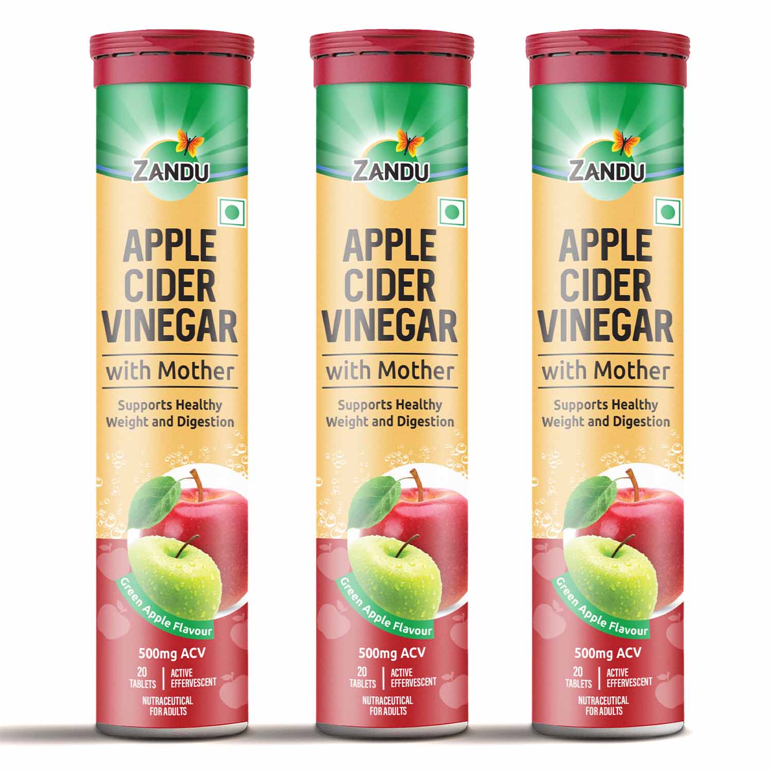 Zandu Apple Cider Vinegar (ACV) Effervescent Tablets