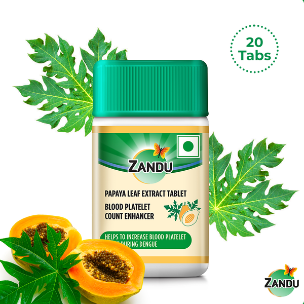 Zandu Ayurvedic Papaya Leaf Tablets (20 Tabs)