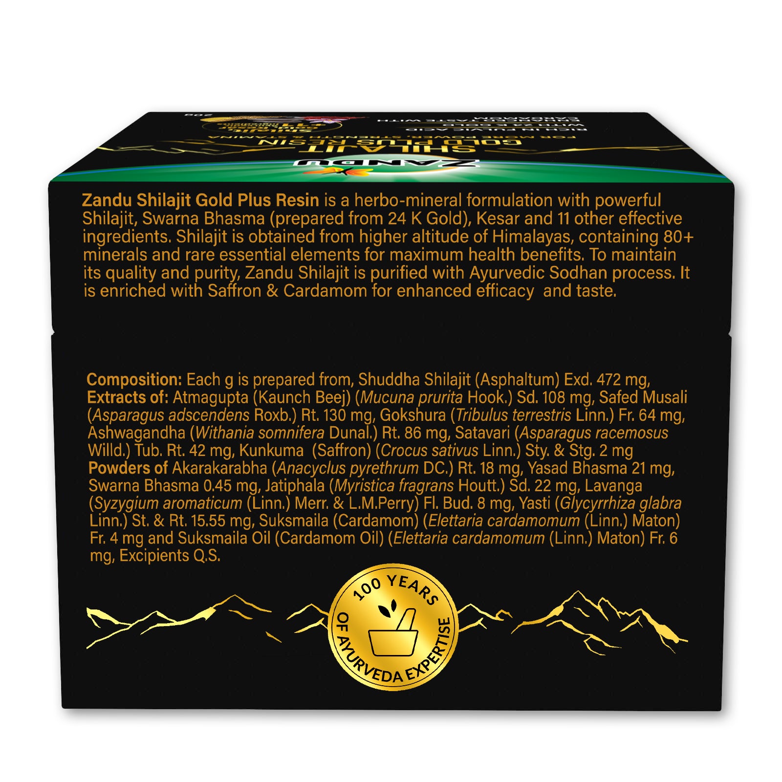 Zandu Shilajit Gold Plus Resin