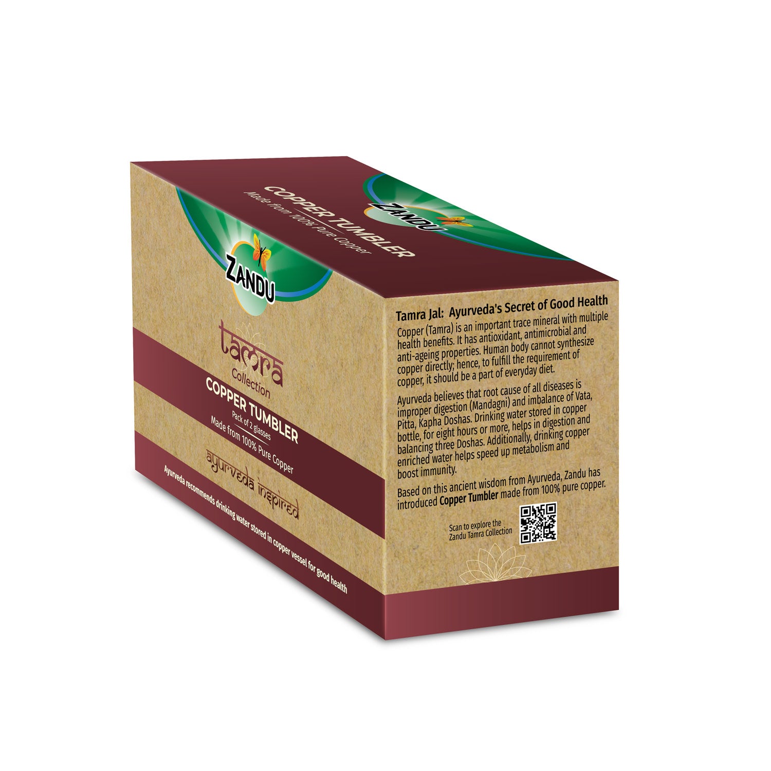 Zandu Copper Tumbler