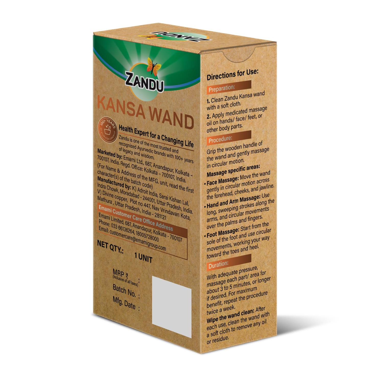 Zandu Kansa Wand Ayurvedic Massager