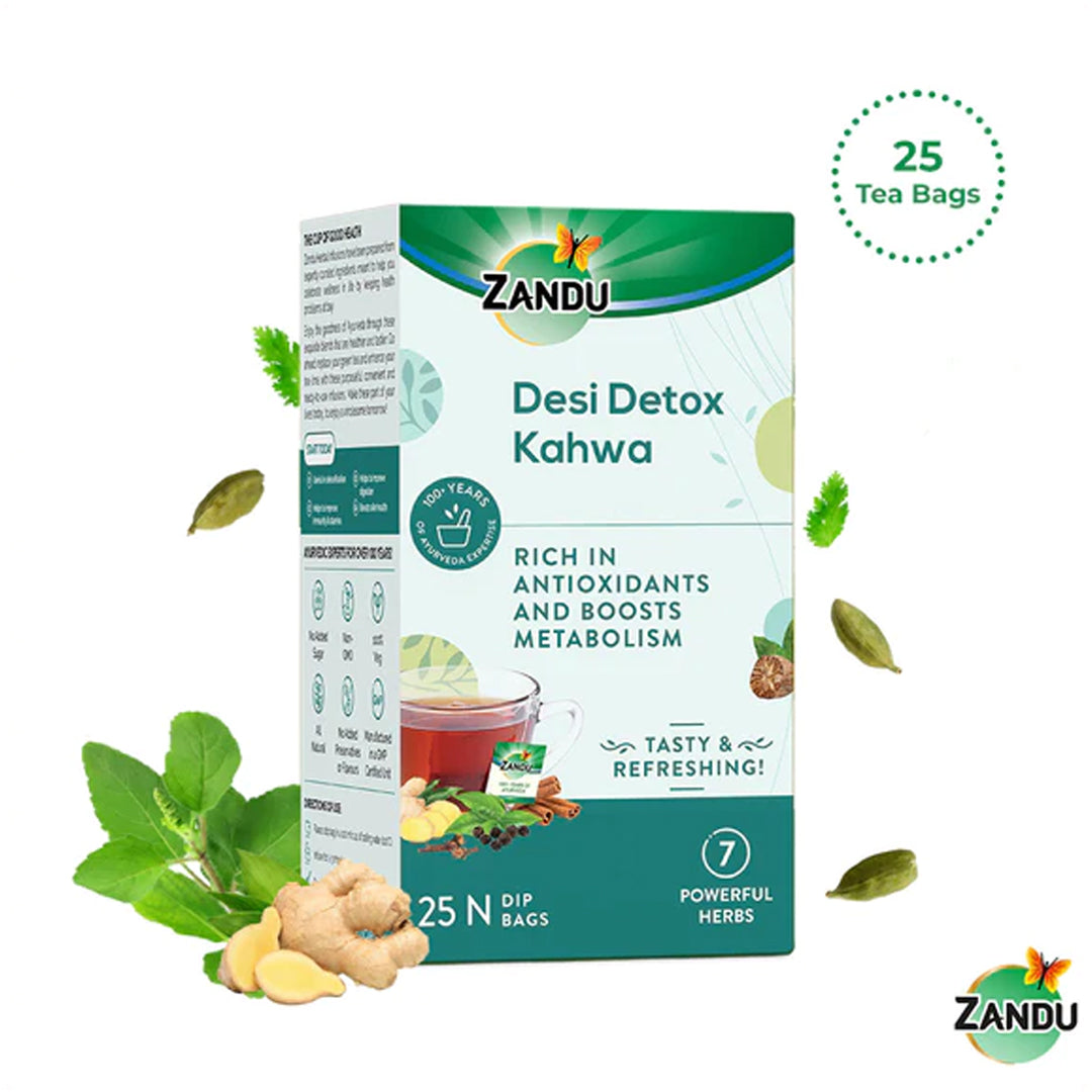 Zandu Desi Detox Kahwa Tea - Full Body Detox