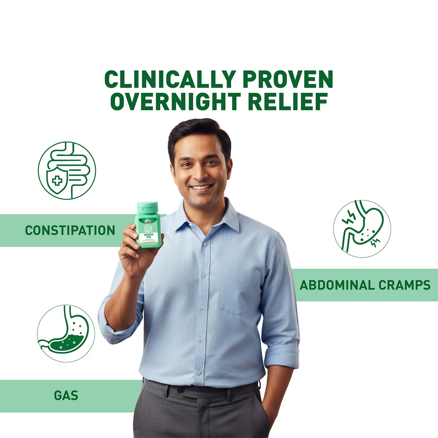 Zandu Good Gut Constipation Relief Tablets