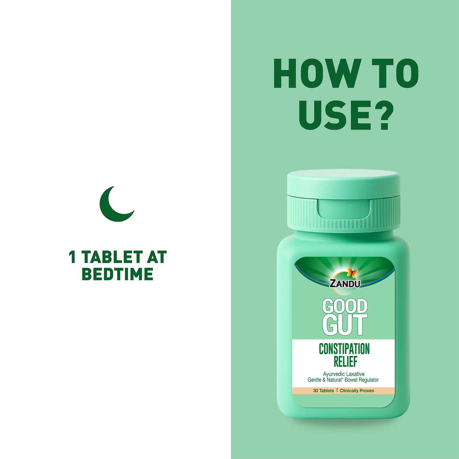 Zandu Good Gut Constipation Relief Tablets