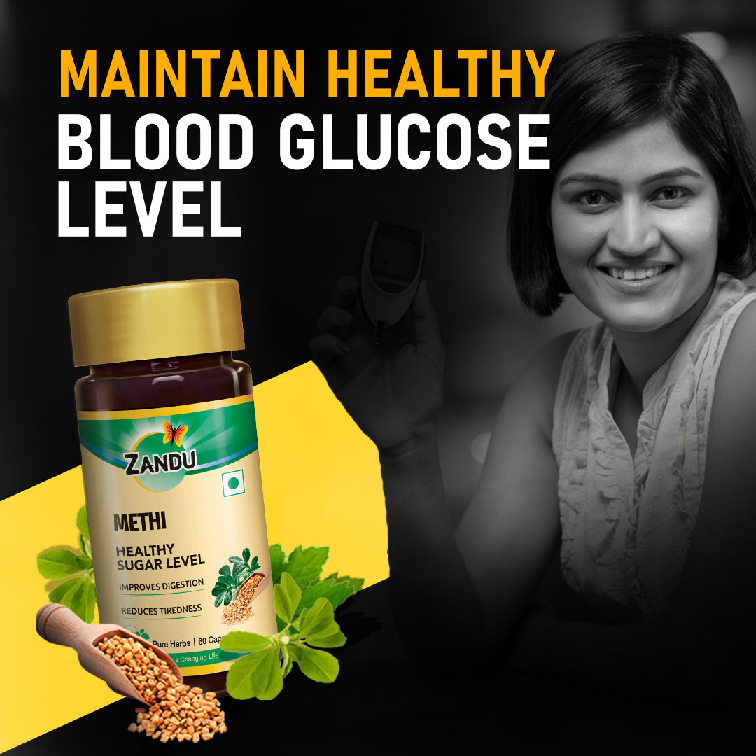 Zandu Methi Capsules for Healthy blood glucose levels