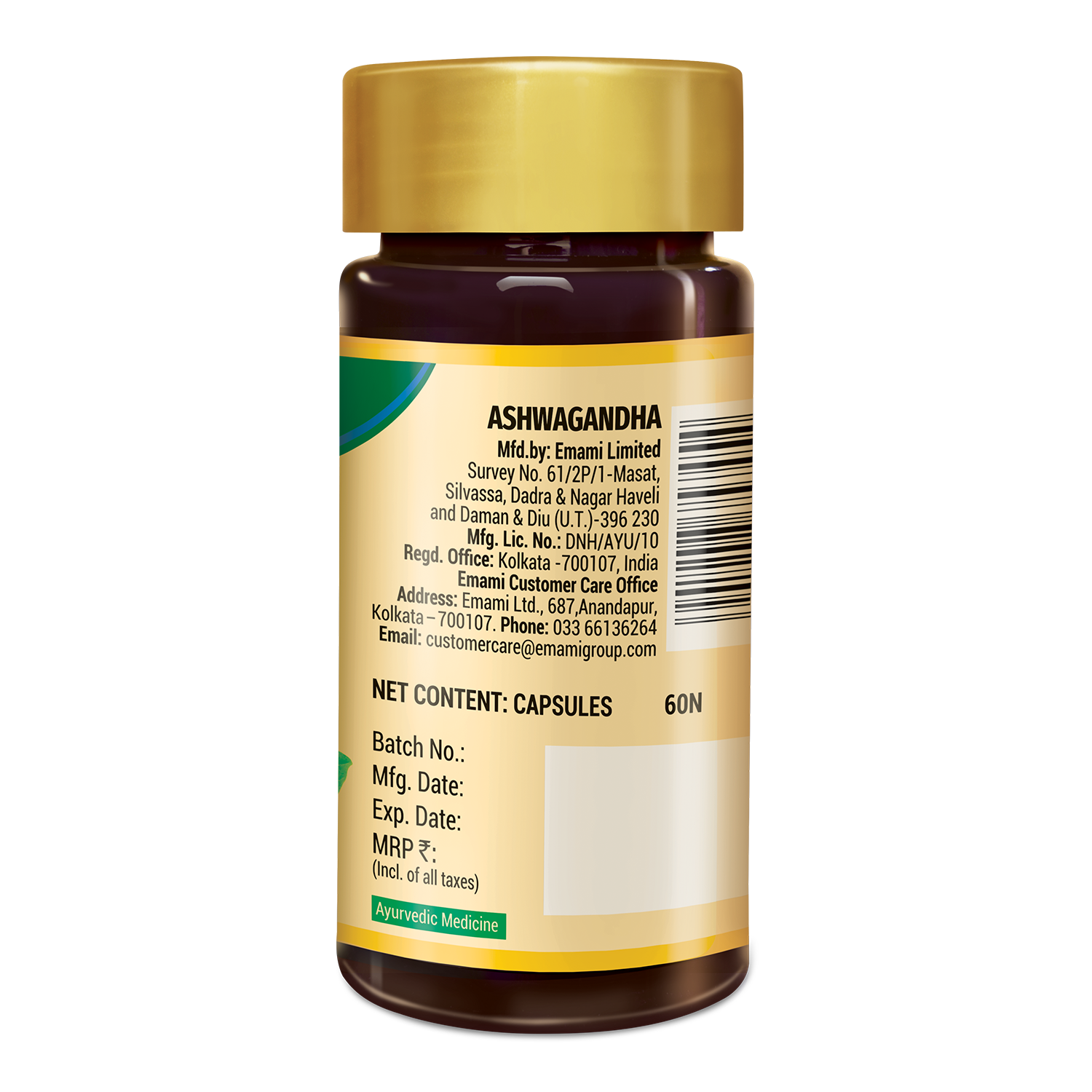 Zandu Balm Ointment (8ml Pack of 3) & Ashwa Gandha Caps (60 Units)