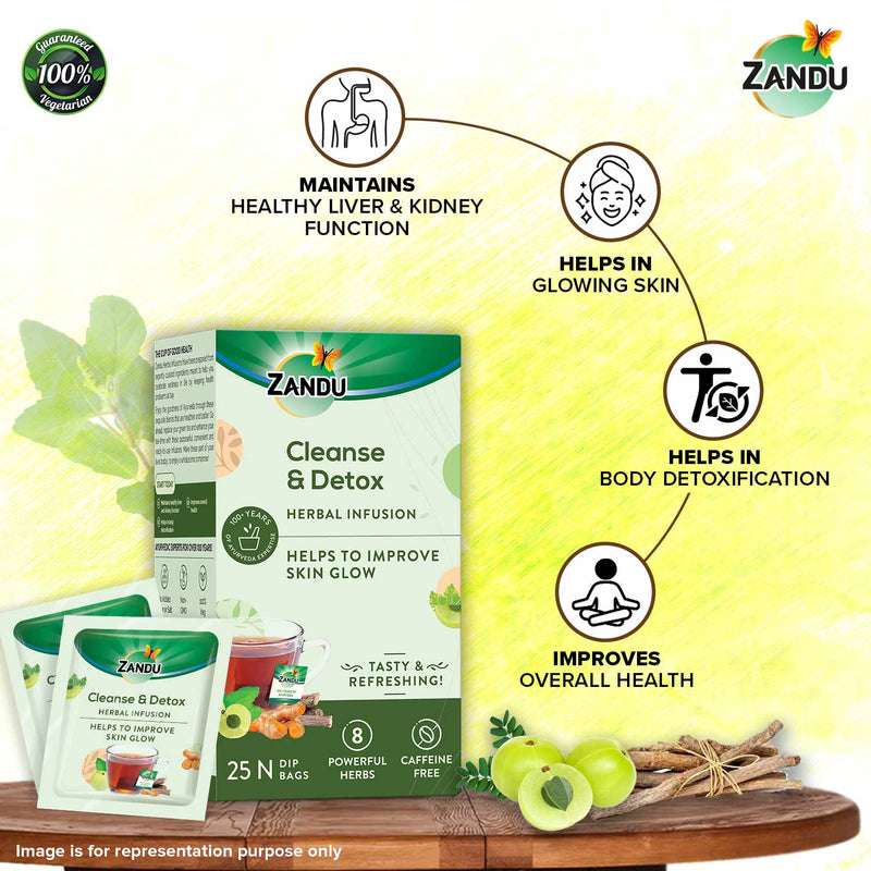 Cleanse & Detox Herbal Infusion (25 Tea Bags)(Pack of 2)