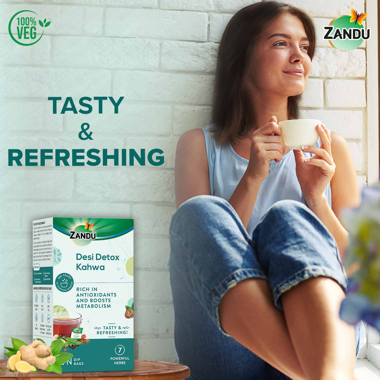Zandu Desi Detox Kahwa Tea