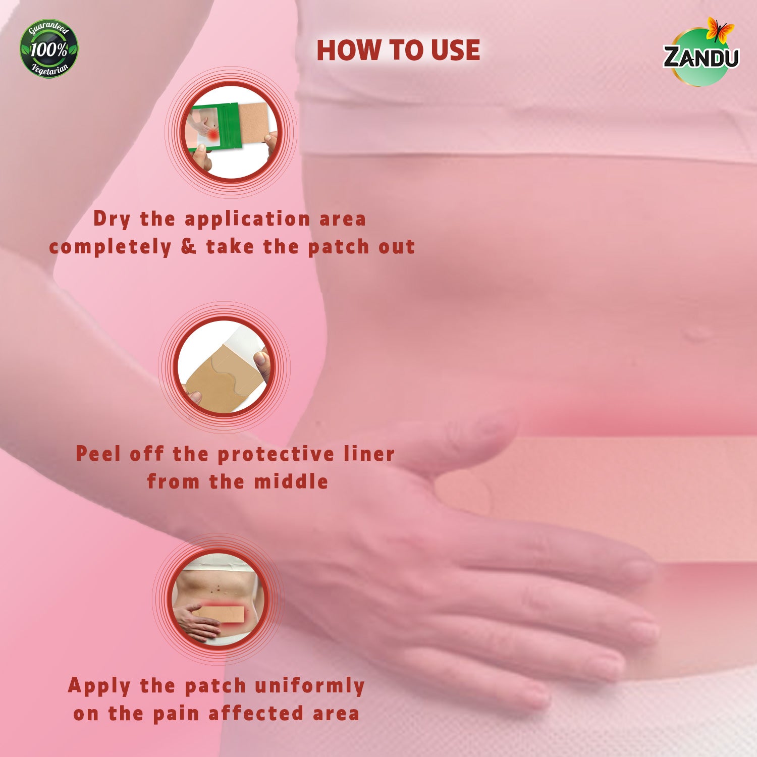 How to use Zandu Periods Pain Relief Patch ?