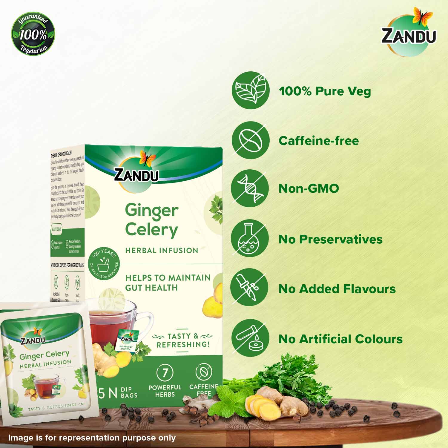 Zandu Ginger Celery Tea - Gut Health