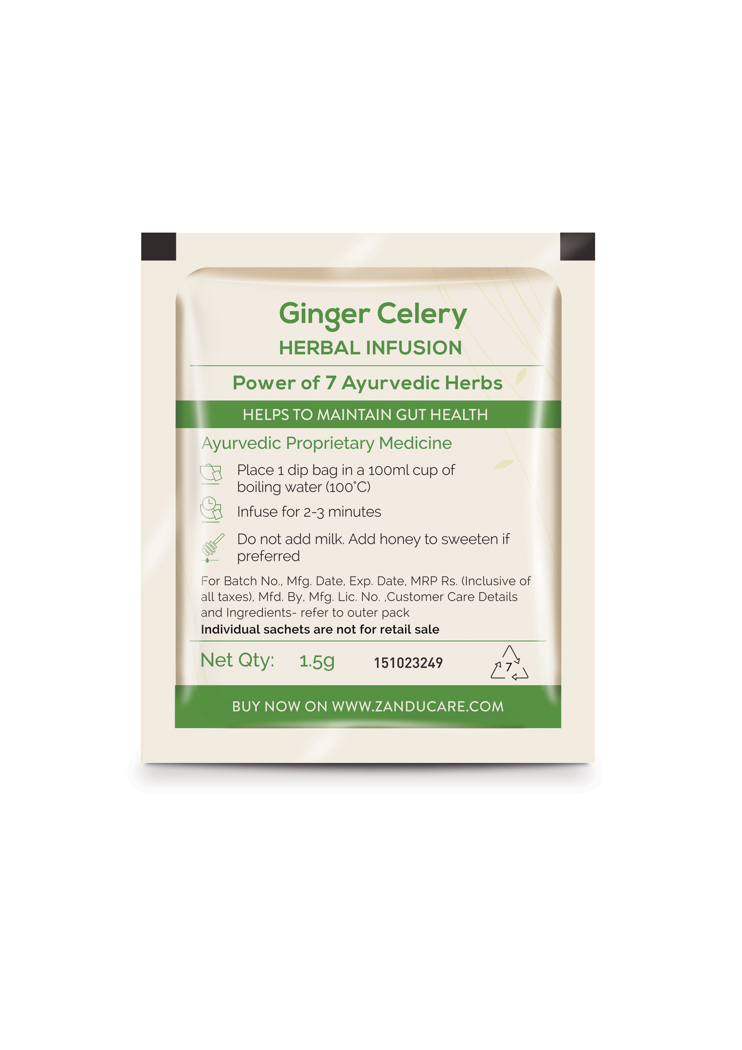 Zandu Ginger Celery Tea - Gut Health
