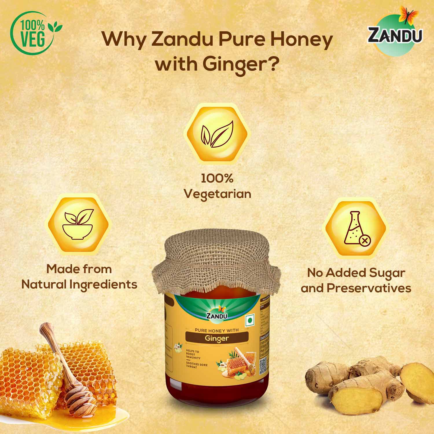 Zandu Ginger Honey