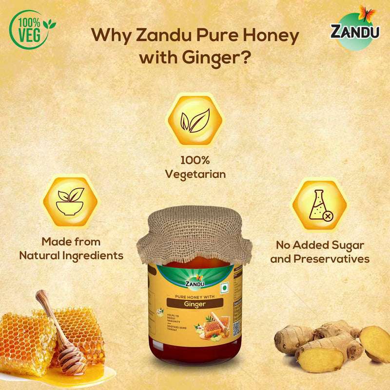 Pure Honey with Ginger (650g)