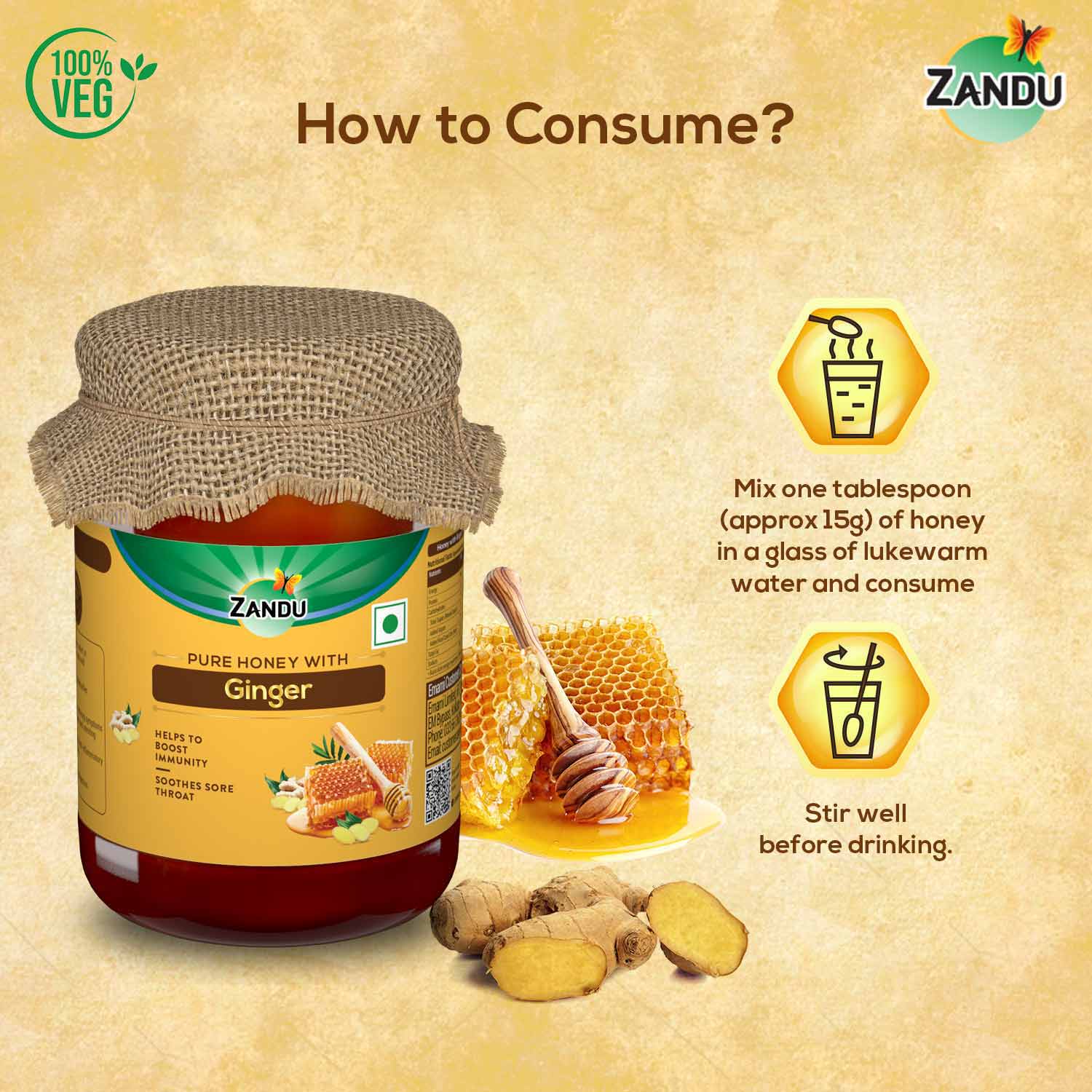 Zandu Ginger Honey