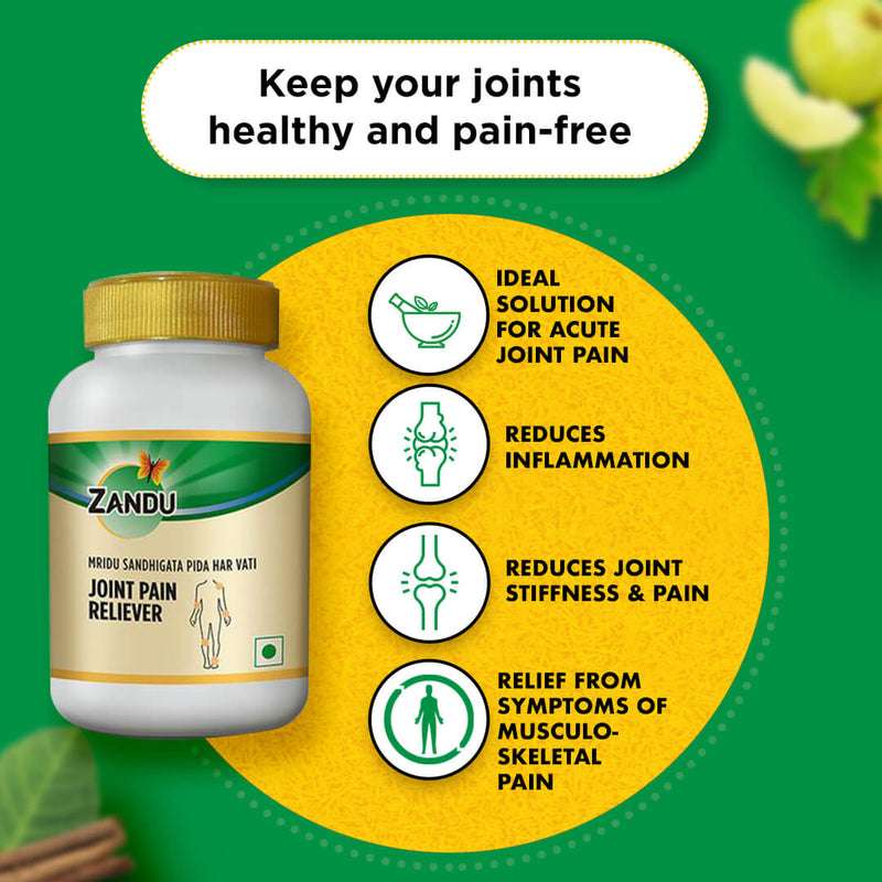 Joint Pain Reliever (Mridu Sandhigata Pida Har Vati) - (60 Tabs) (Buy 1 Get 1)