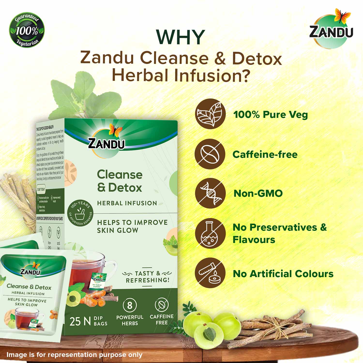 Why choose Zandu Cleanse & Detox Herbal Tea Bags ?