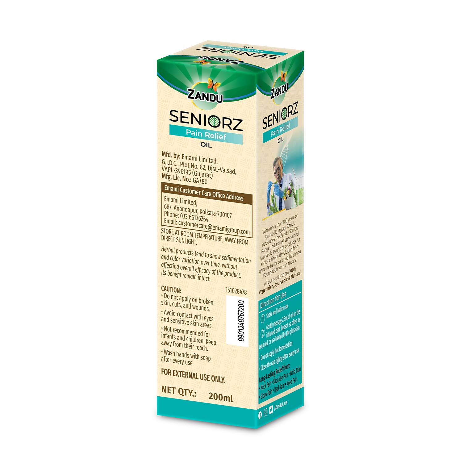 Zandu Seniorz Pain Relief Oil