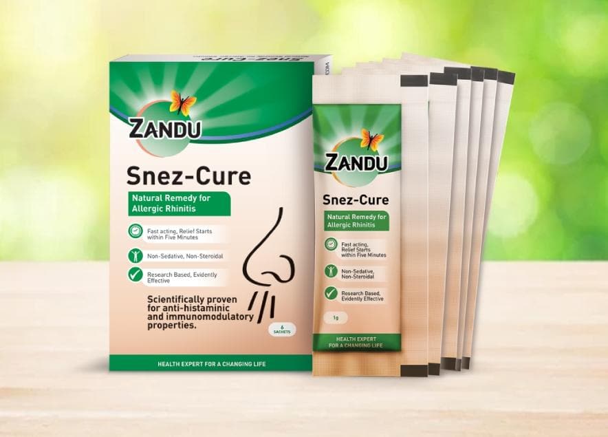 Snez Cure medicine for runny nose, sneezing, and watery eyes