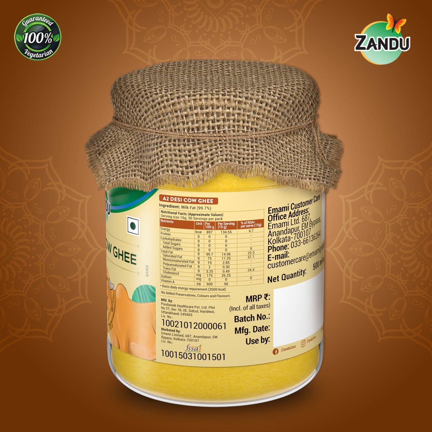 Zandu Cow Ghee