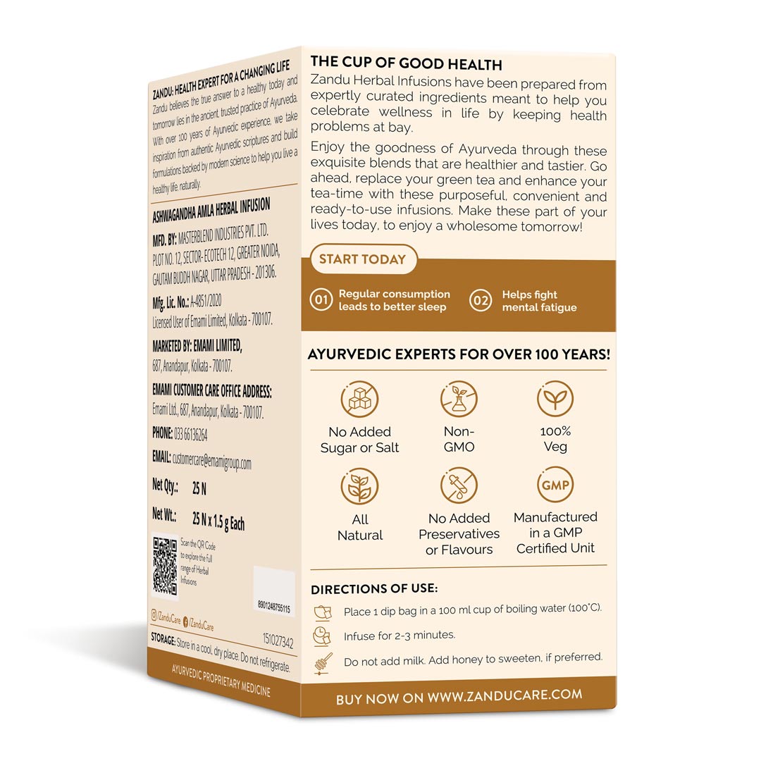 Zandu Ashwagandha Amla Tea bags