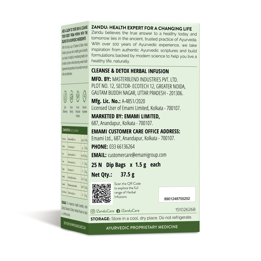 Zandu Cleanse & Detox Herbal Tea Bags