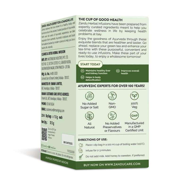 Cleanse & Detox Herbal Infusion (25 Tea Bags)(Pack of 2)
