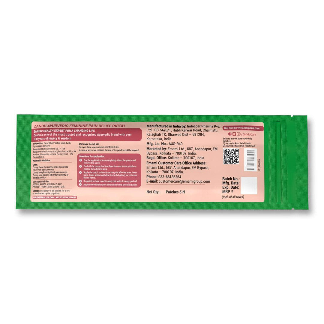 Zandu Periods Pain Patch