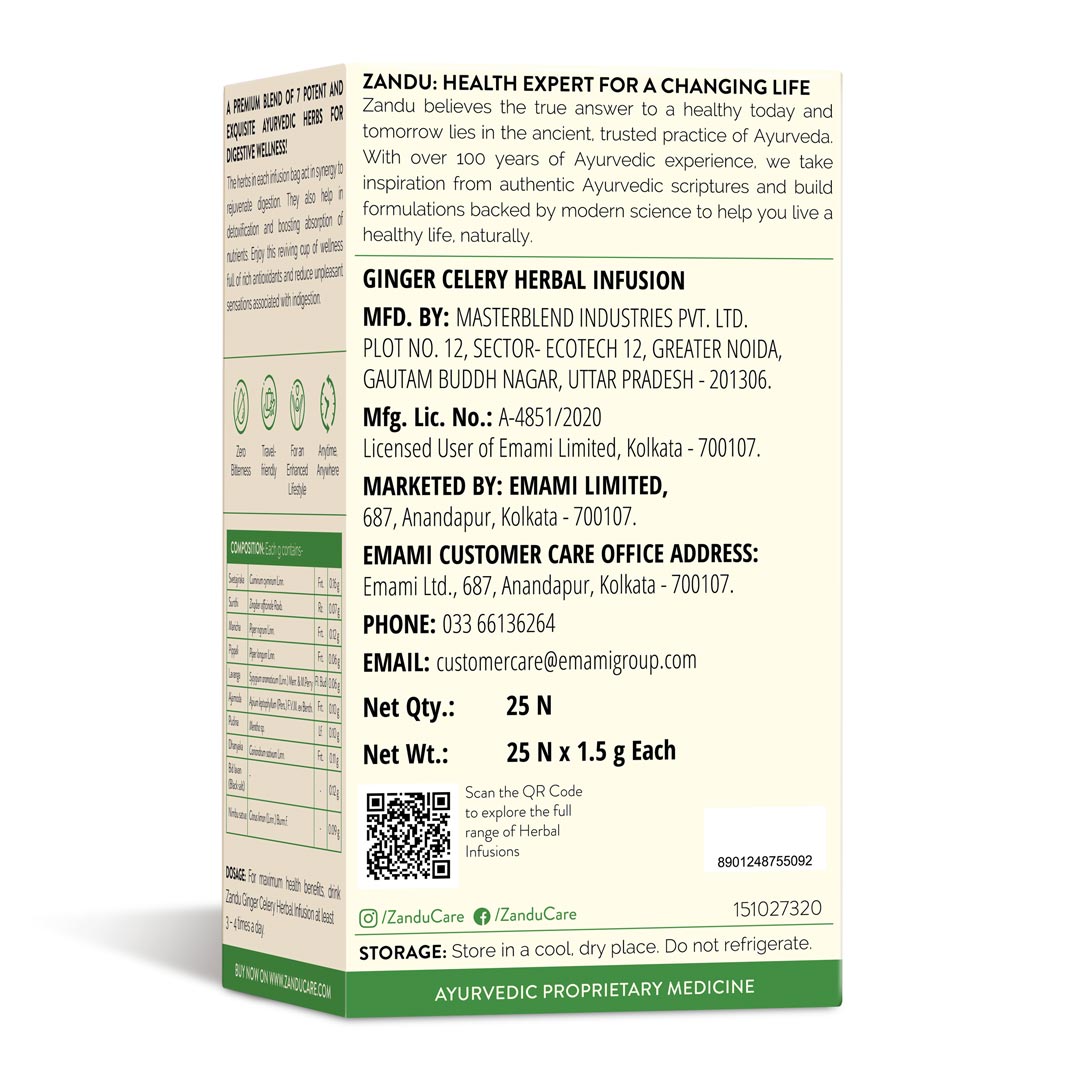 Zandu Ginger Celery Tea - Gut Health