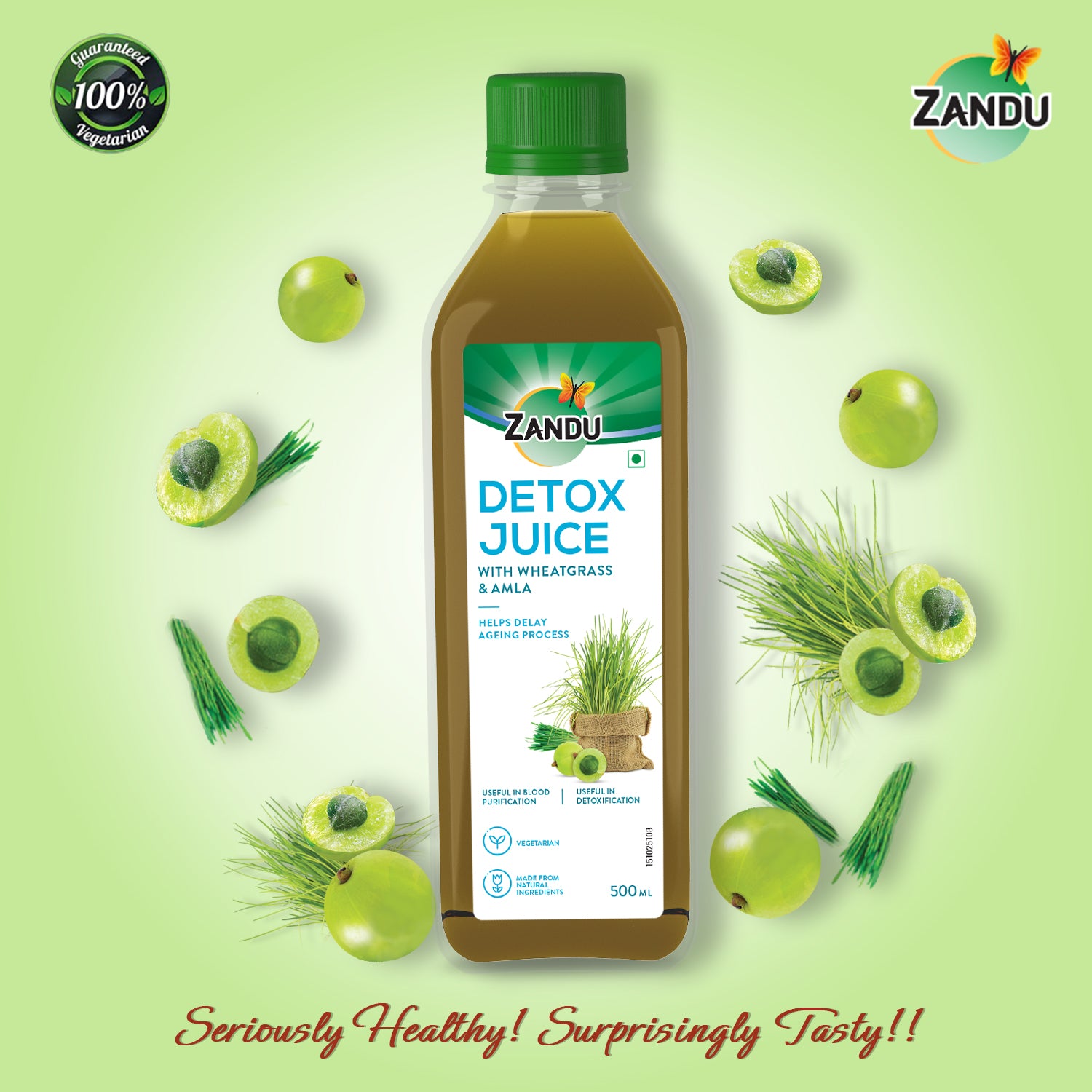 Zandu Wheatgrass & Amla Detox Juice