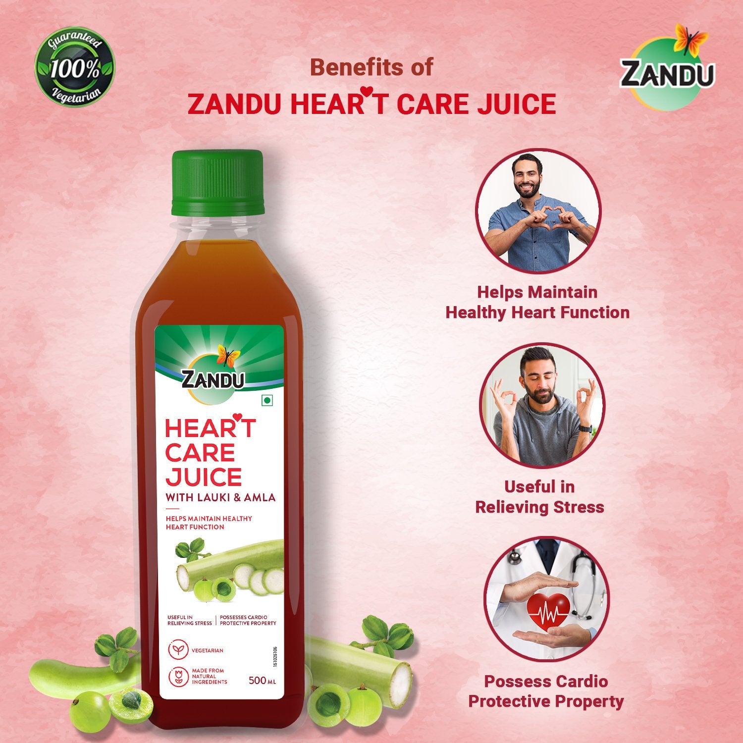 Zandu Hear❤️t Care Juice (Buy 1 Get 1)