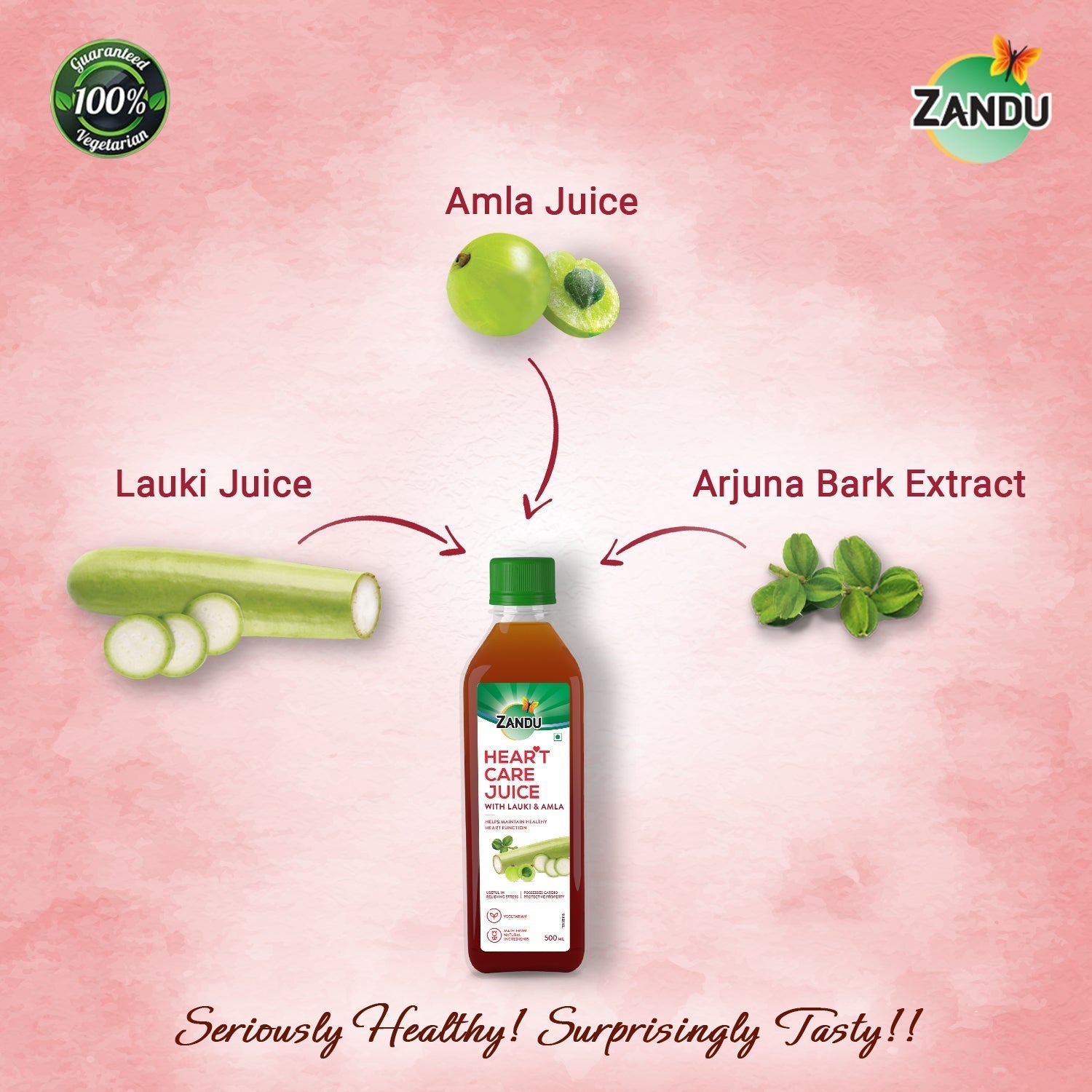 Zandu Heart Care Juice & FREE Arjuna