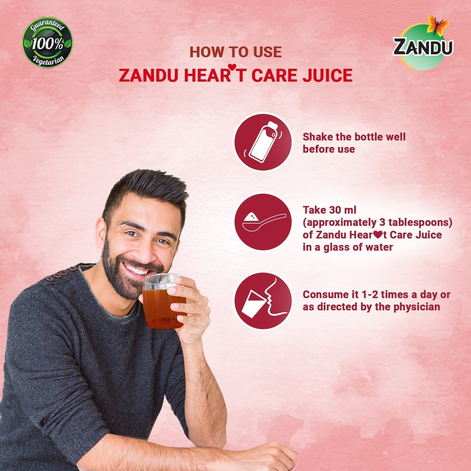 Zandu Heart Care Juice & FREE Arjuna