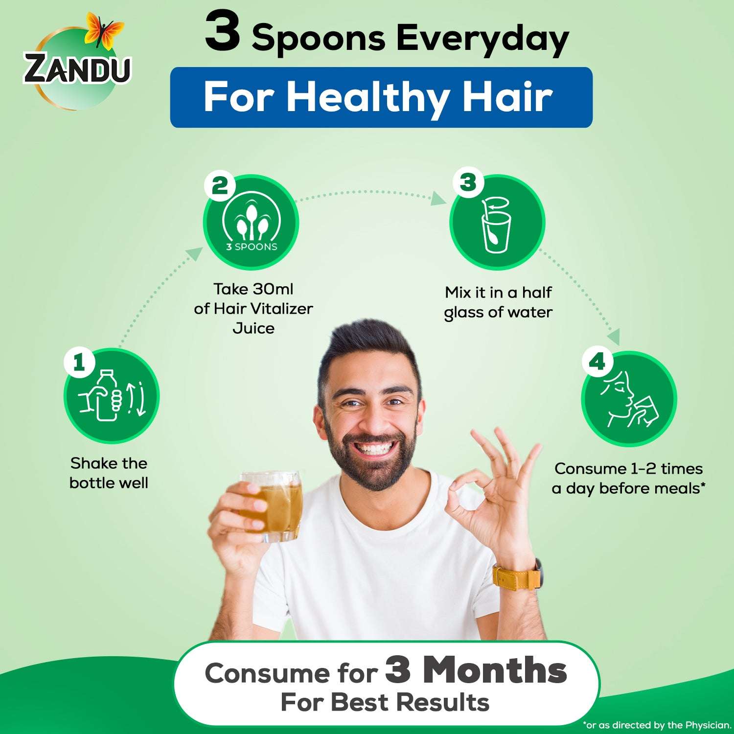 How to use Zandu Hair Vitalizer Juice
