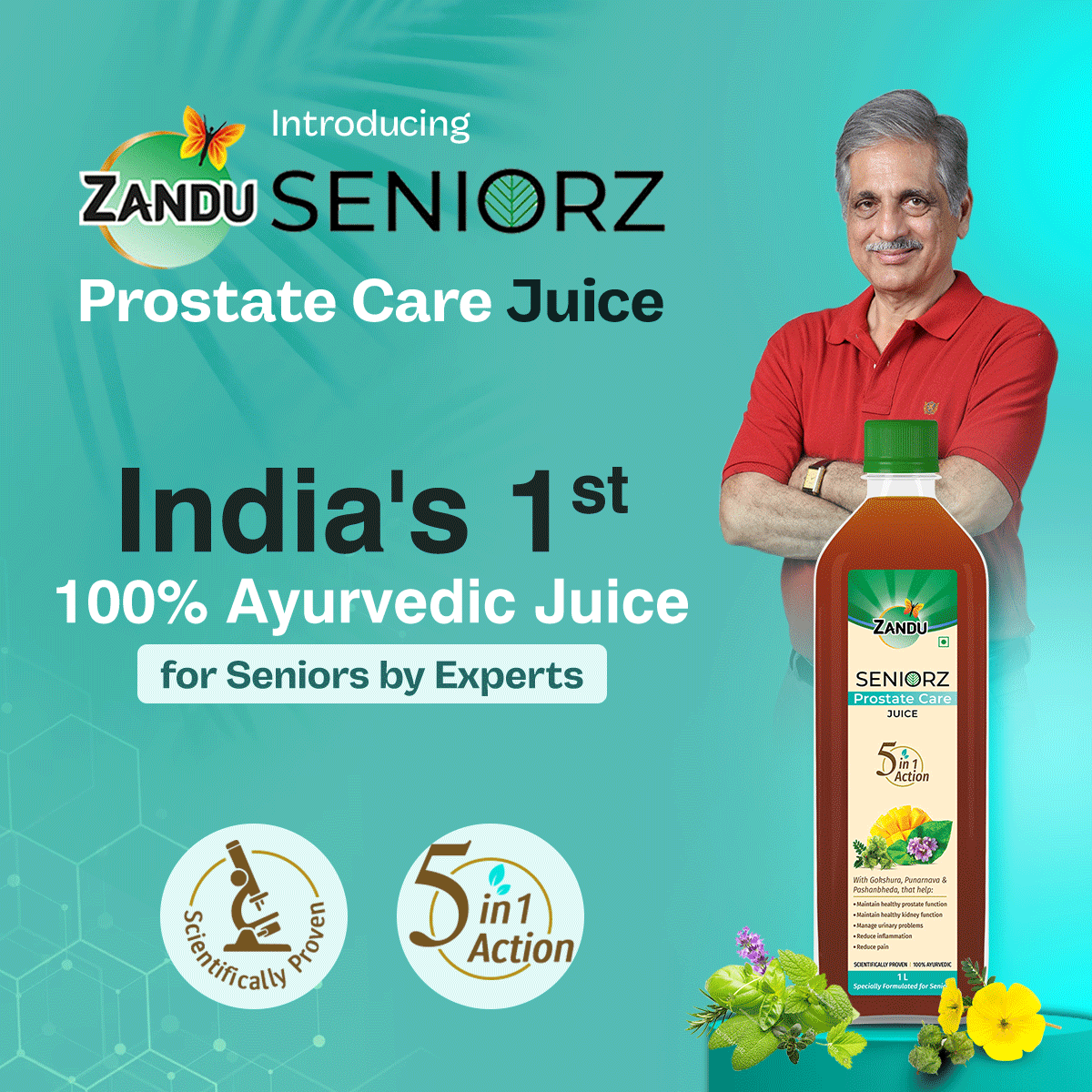 Zandu Ayurvedic Prostate Care Juice for Urinary Infection & Kidney Health