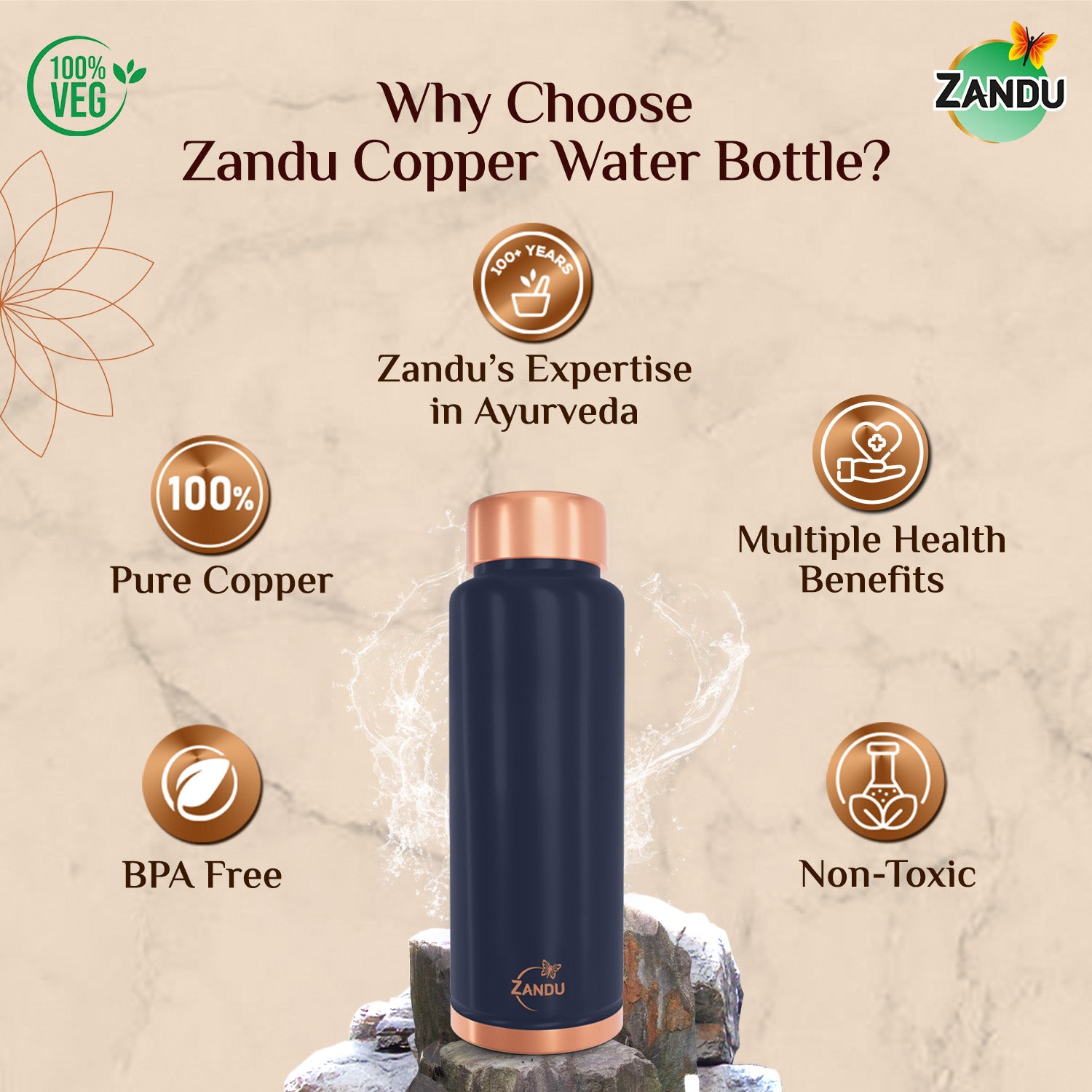 Why trust Zandu Copper bottle 750 ml?