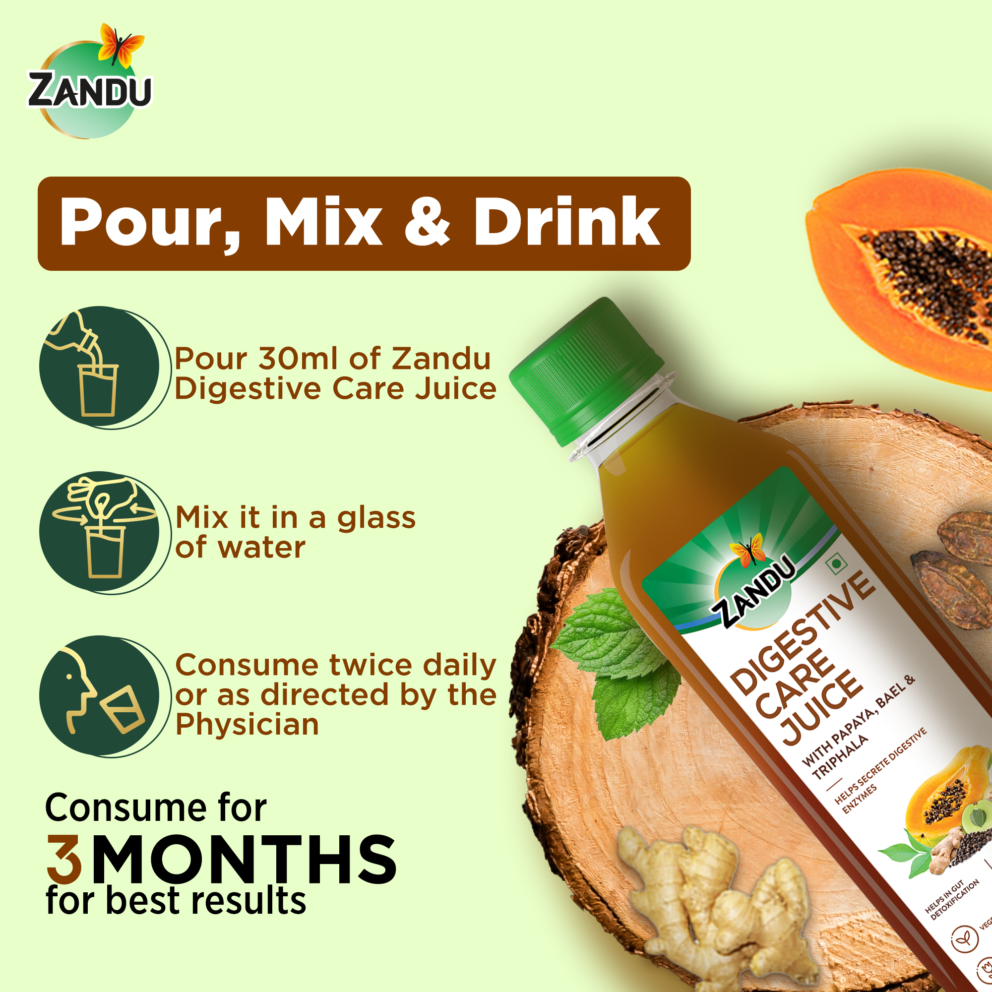 How to consume Zandu Digestive Juice